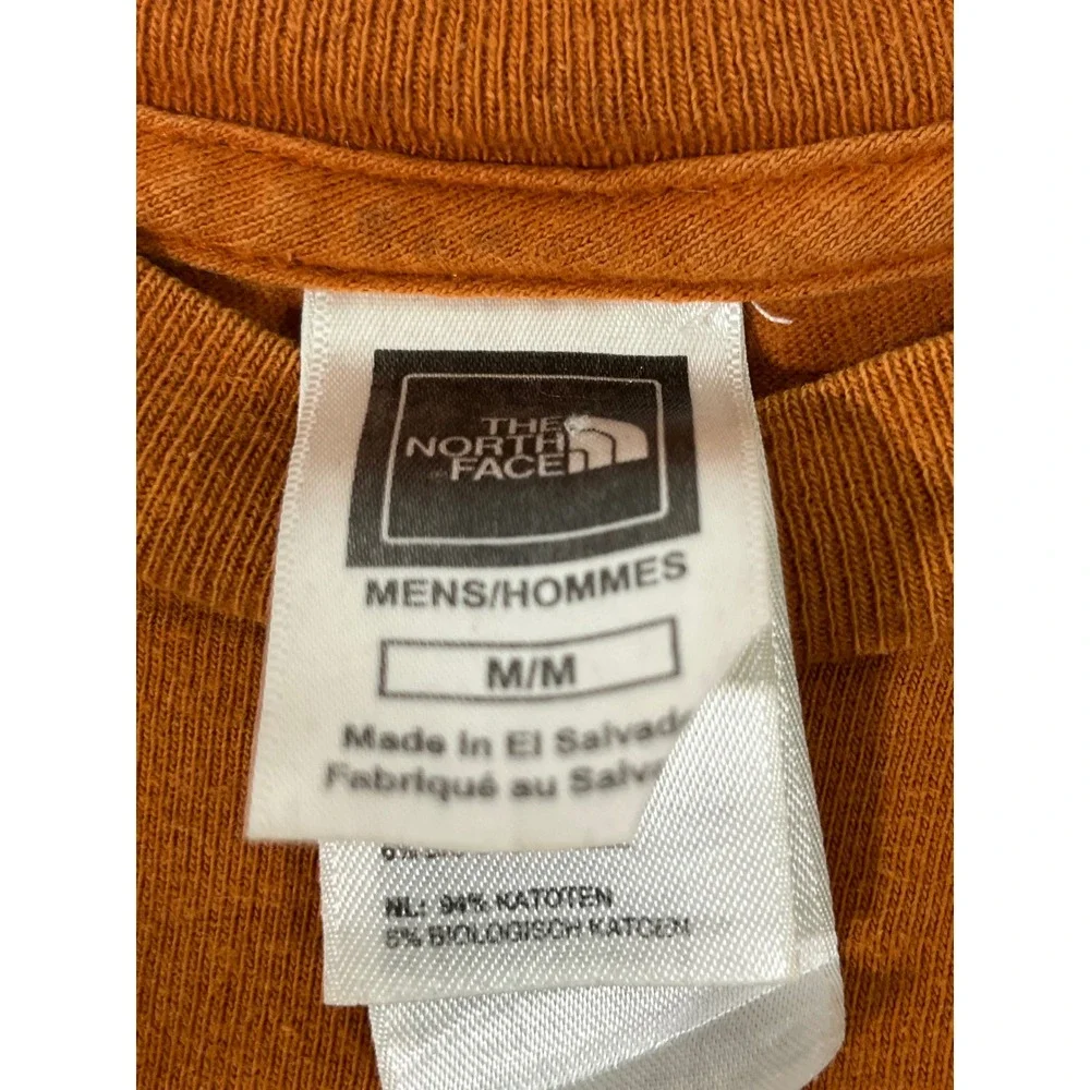 The North Face T‎ Shirt Mens Never Stop Exploring Short Sleeve Workwear Orange M